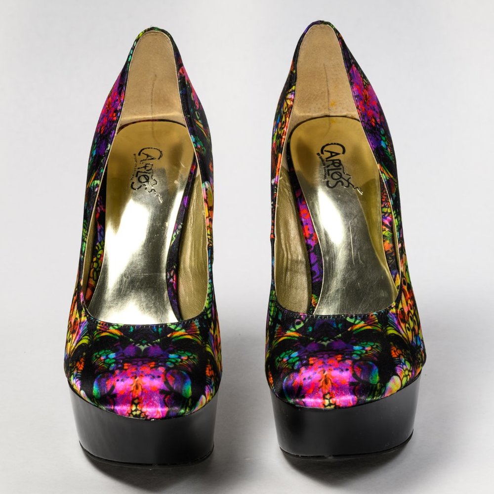 Mutli color Carlos Santana platform heels Size 8